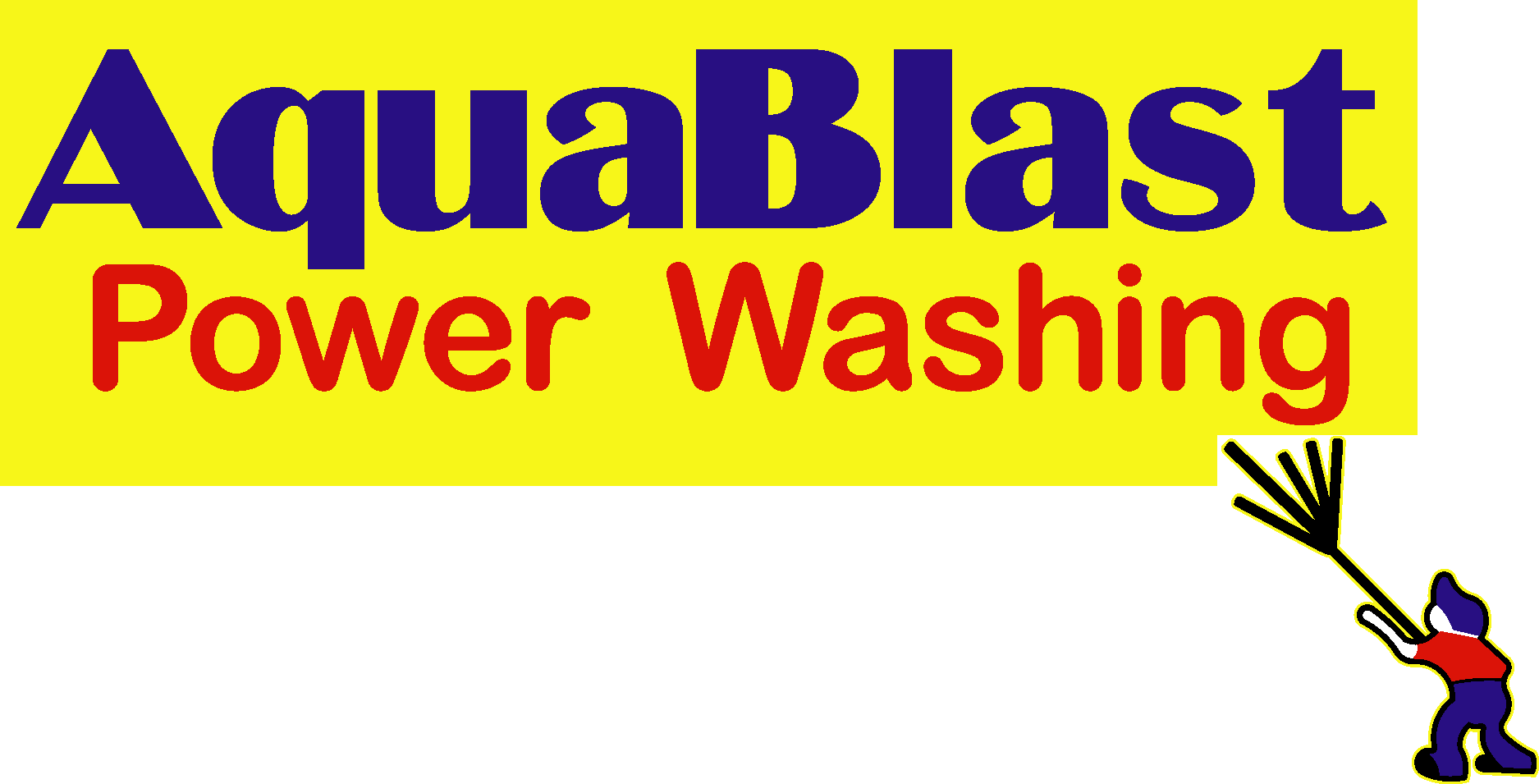Aquablast Power Washing Logo Vector Logo